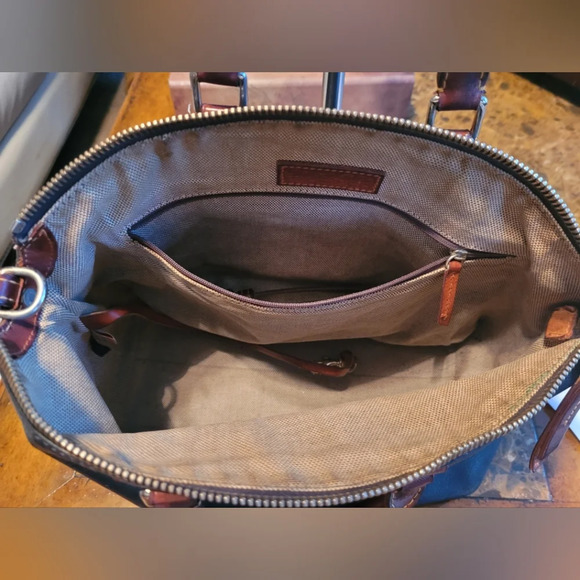 Dooney & Bourke Navy Leather Handbag. Vintage - Picture 7 of 13